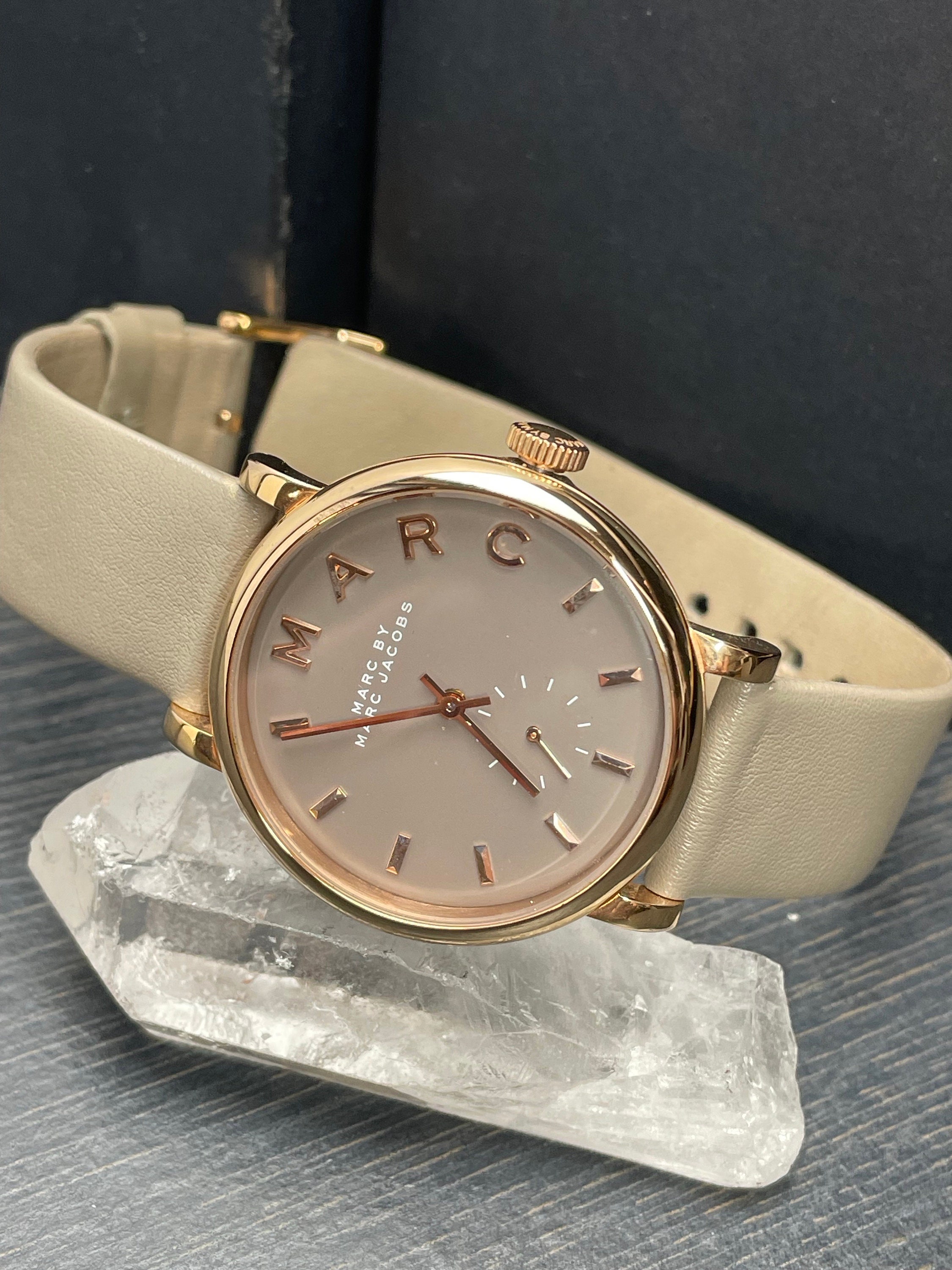Marc jacobs leather and rose gold watch Marc Jacobs Rose Gold & White Leather Women main image 2