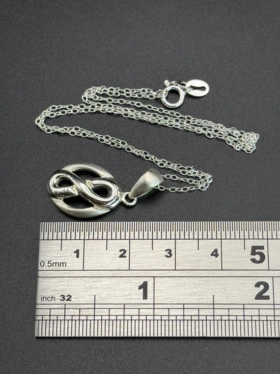Vintage pendant Infinity Solid Silver Mackintosh … - image 9