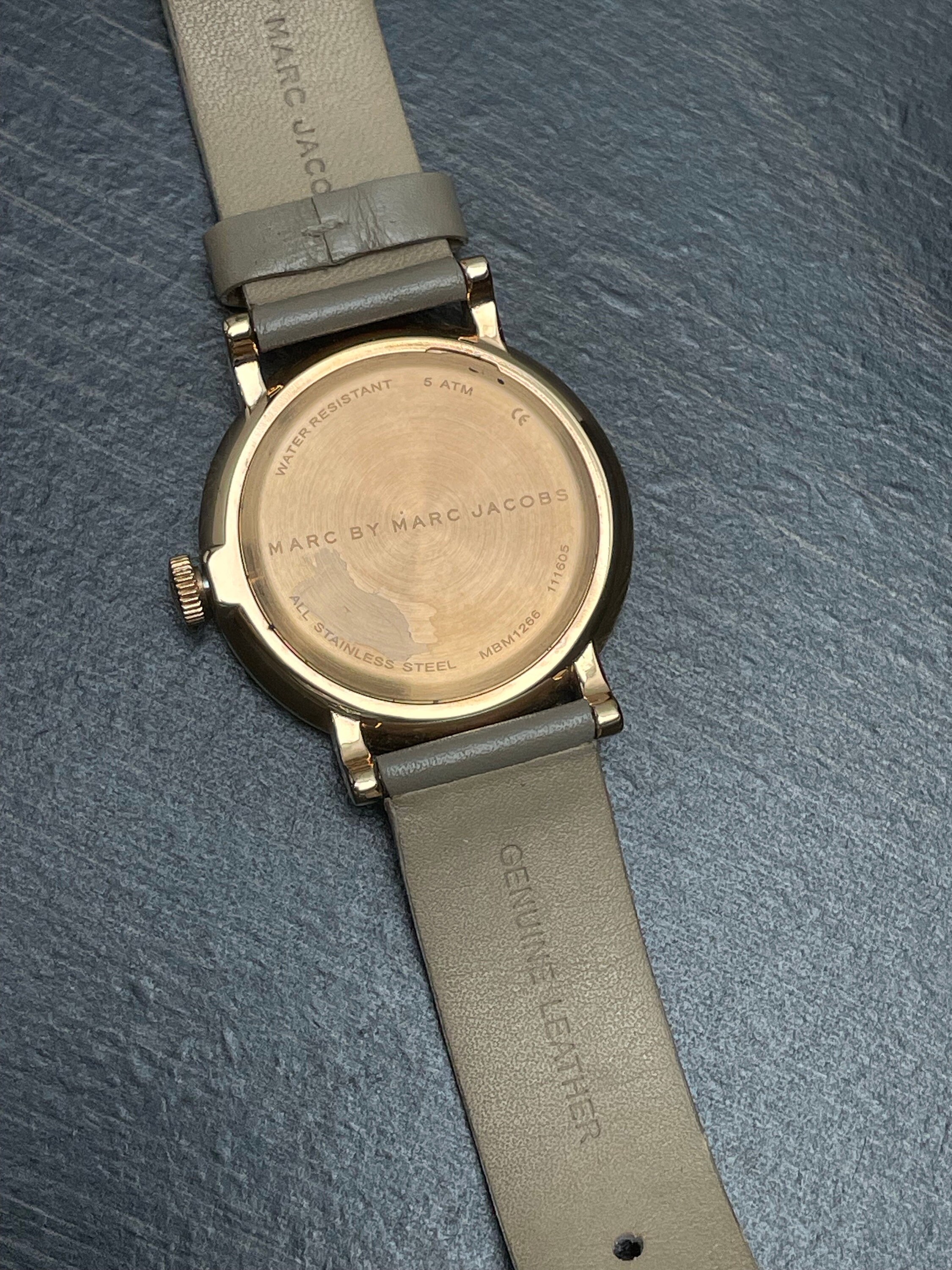 Marc by Marc Jacobs Rose Gold and Grey Leather Watch Marc by Marc Jacobs MBM3352 Women main image 2