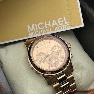 Vintage Michael Kors Gold-plated Chronograph Watch  display picture 3