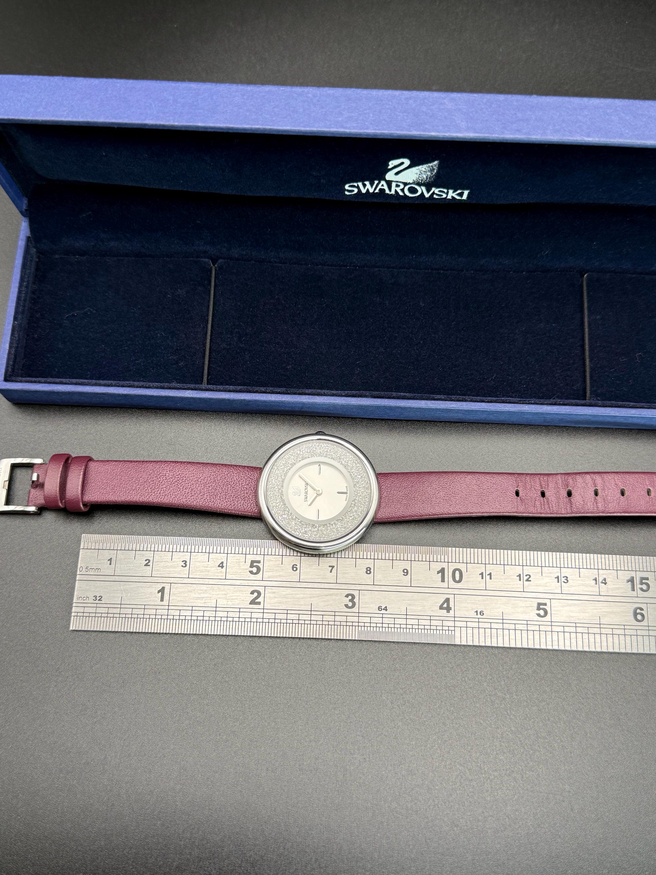 Vintage Swarovski Crystal Face Watch, Swiss Movement 