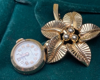 1点物TESORO金綱ぎブローチ1点物 Brooch