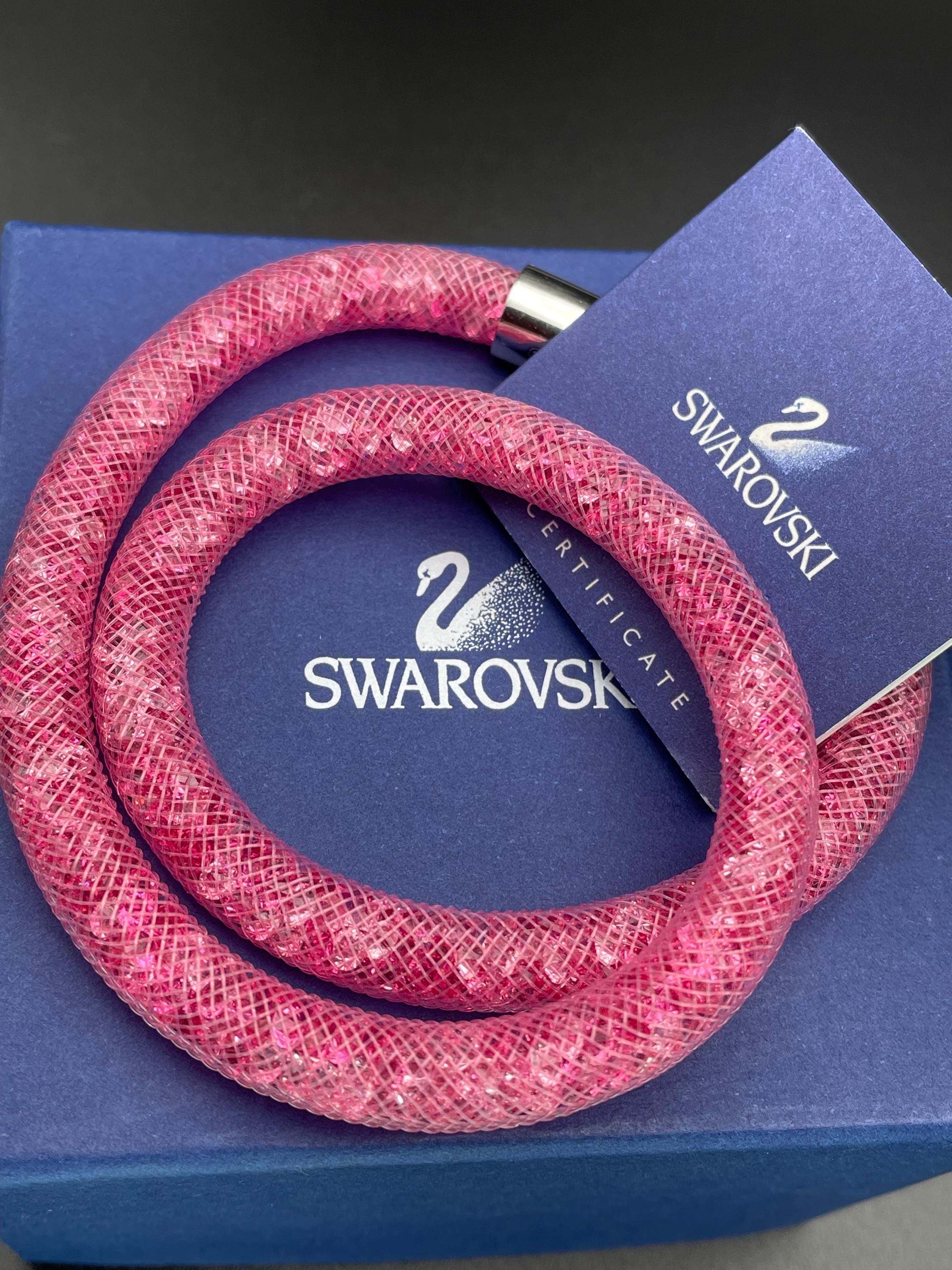 Swarovski red Crystal Mesh choker/bracelet with silver Magnetic Clasp Swarovski Bracelet With Magnetic Clasp - Etsy main image 3