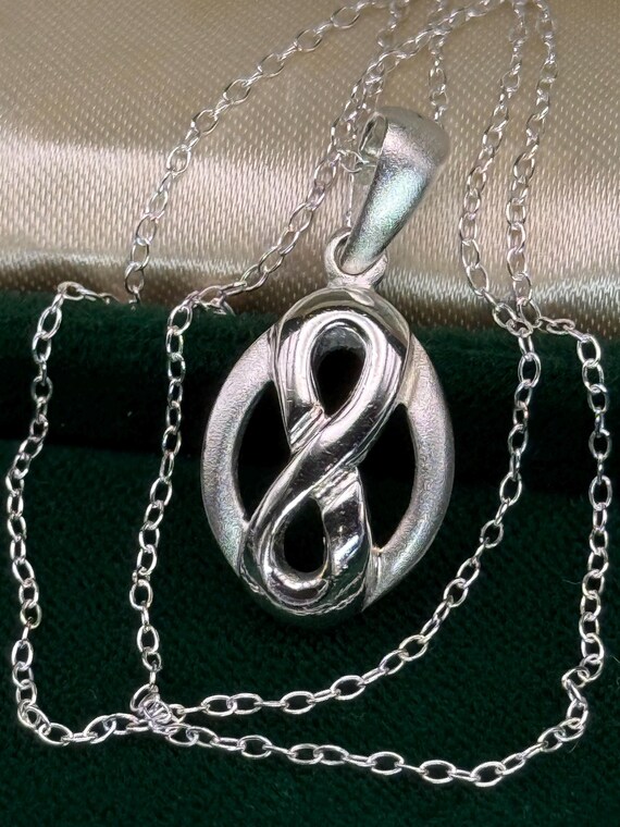 Vintage pendant Infinity Solid Silver Mackintosh … - image 1