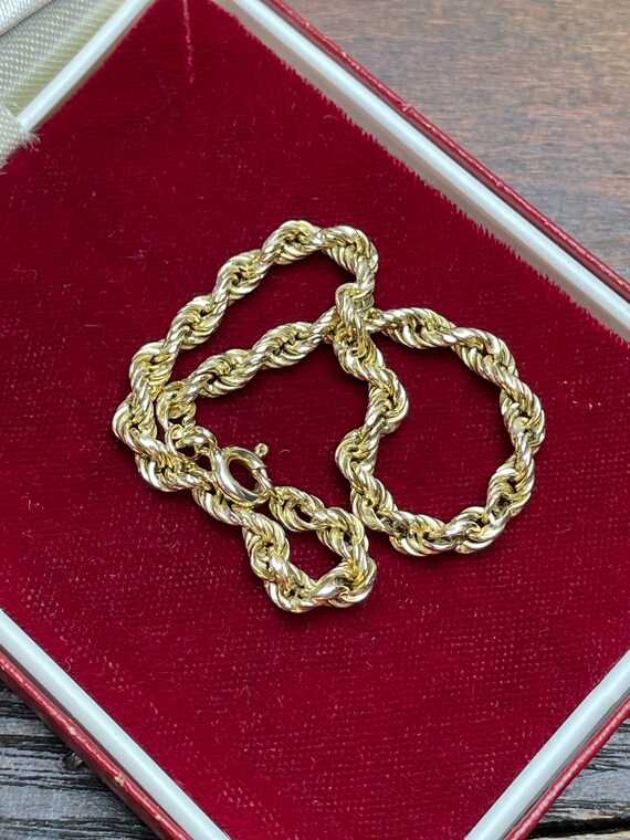 Vintage 9ct Gold bracelet For Ladies Women Wheat … - image 5