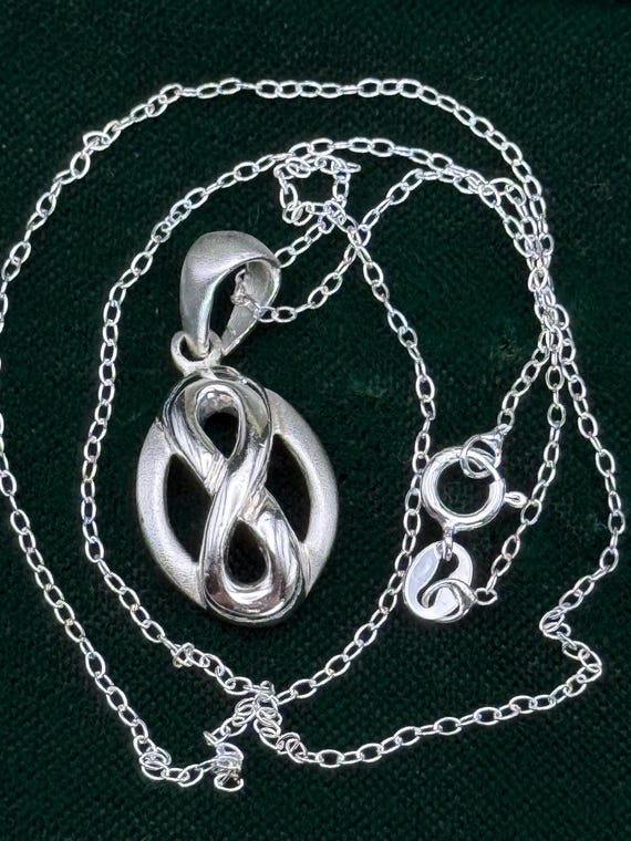 Vintage pendant Infinity Solid Silver Mackintosh … - image 3