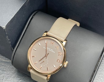 Vintage Marc Jacobs Rose Gold Watch, Beige Leather Band  display picture 1