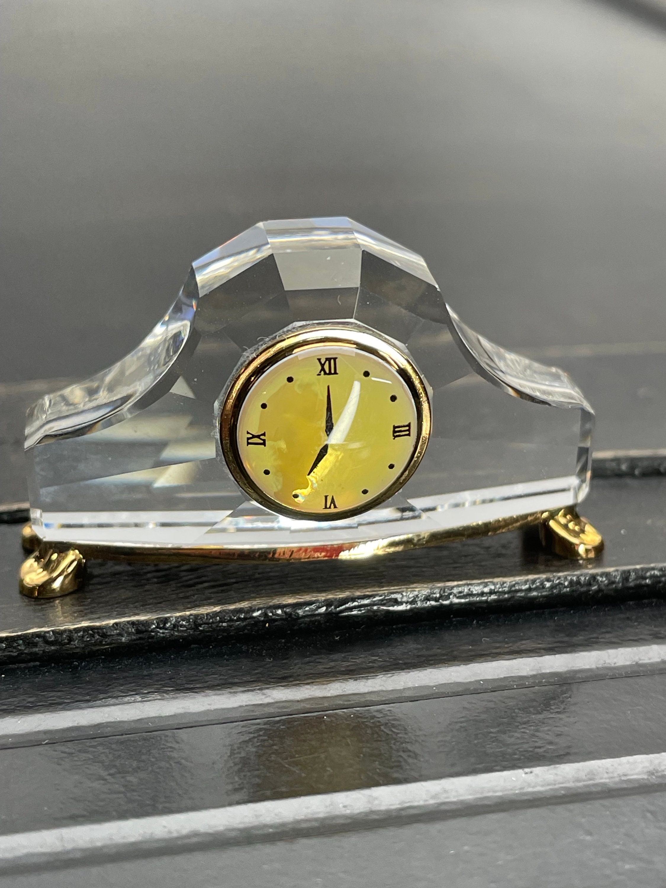 ヴィンテージ スワロフスキー クリスタル クロック フィギュア