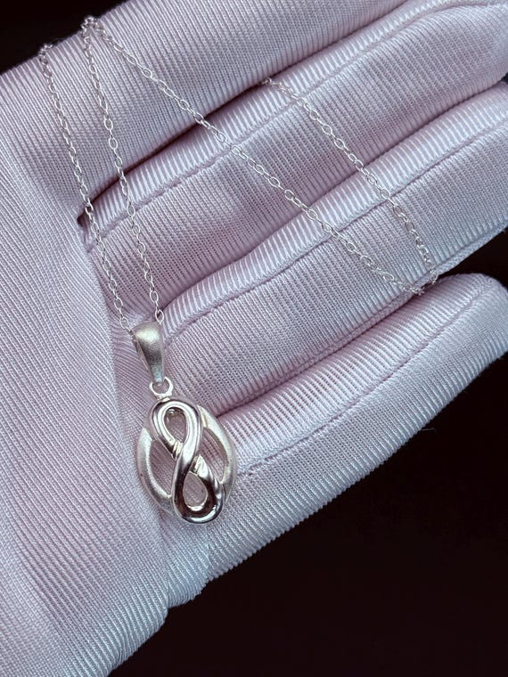 Vintage pendant Infinity Solid Silver Mackintosh … - image 7