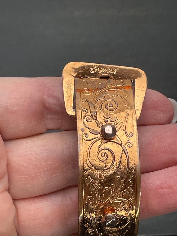 Antique Exquisite Rare! bracelet  Rose gold tone … - image 8