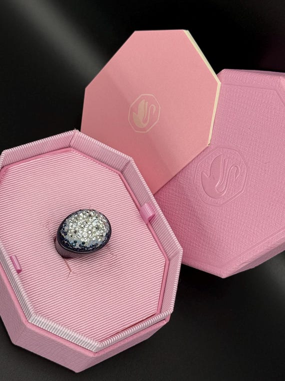 Vintage Swarovski rings Stackable Statement Spark… - image 10