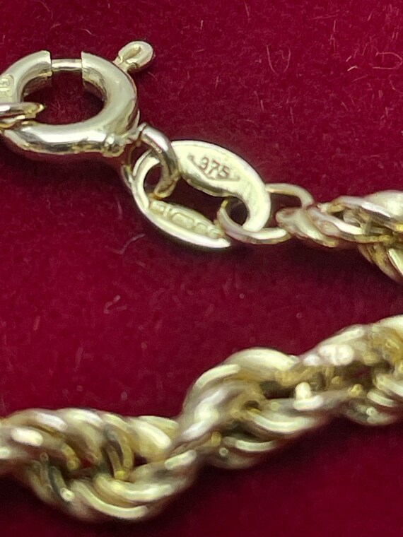Vintage 9ct Gold bracelet For Ladies Women Wheat … - image 8