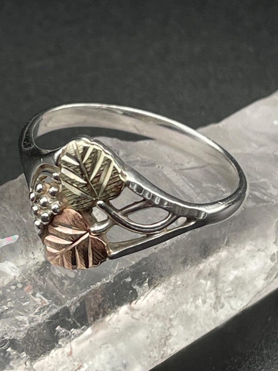 Vintage Black Hills American 12ct Solid gold leaf… - image 4