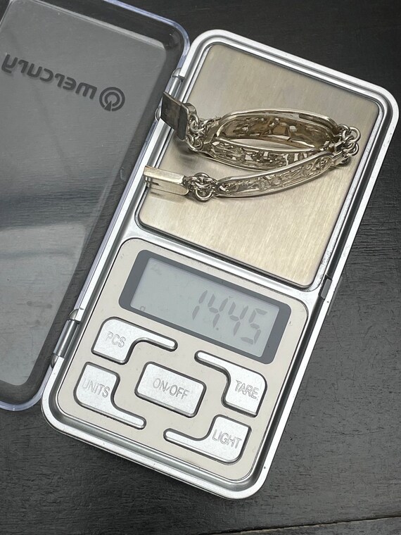 Silver Egyptian  bracelet Egyptian revival  Solid… - image 10