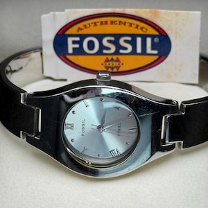 Vintage Fossil Women Wrist watch Bangles Stainless steel Perfect condition