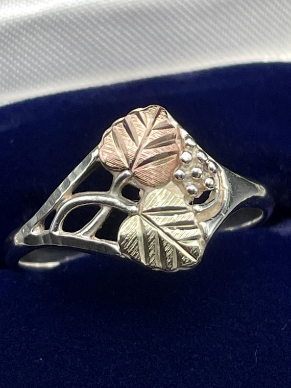 Vintage Black Hills American 12ct Solid gold leaf… - image 10