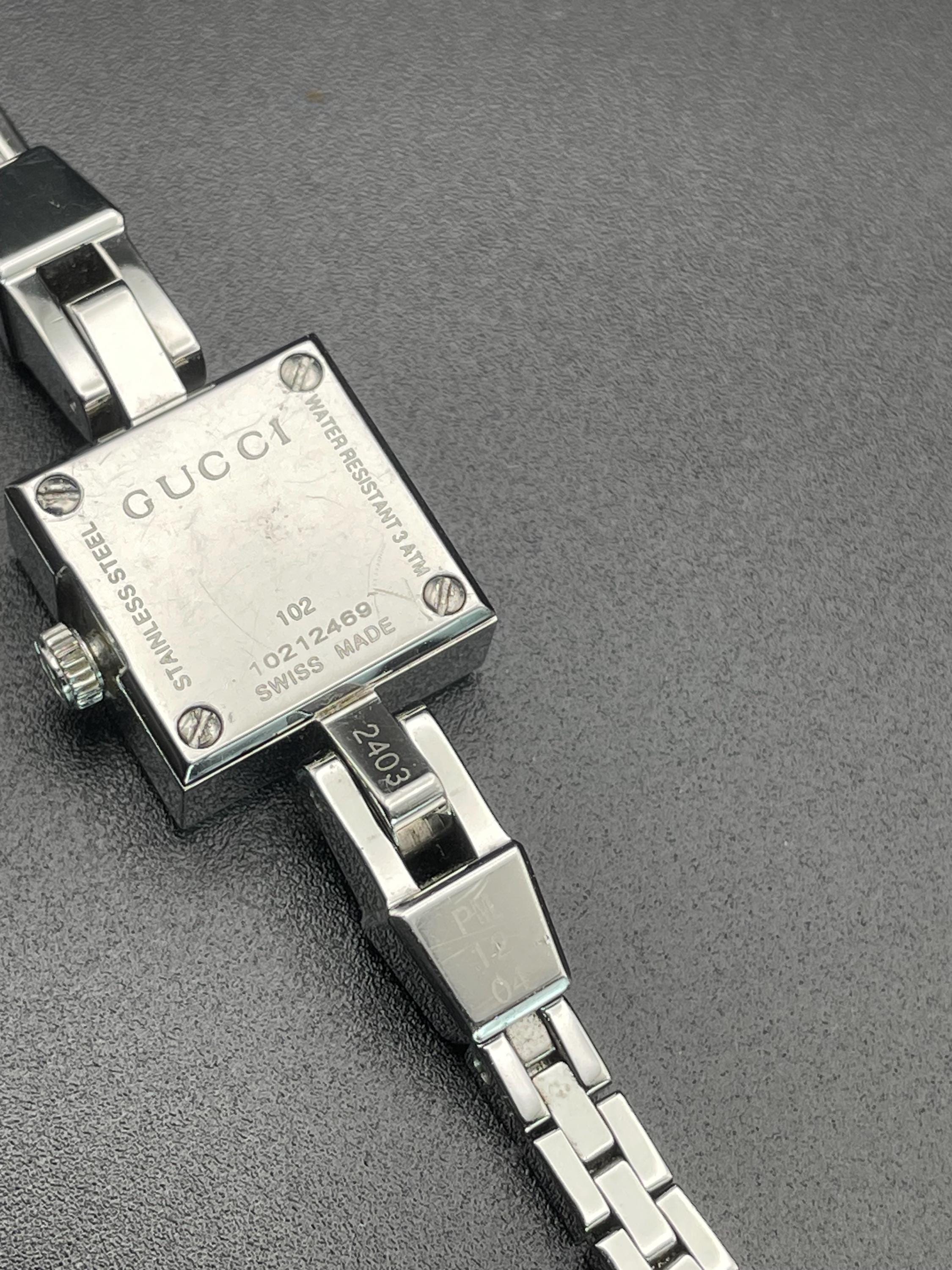 Vintage Gucci  GG Monogram Canvas Watch Authentic Gucci GG Canvas and Stainless Steel Swiss Watch  main image 3