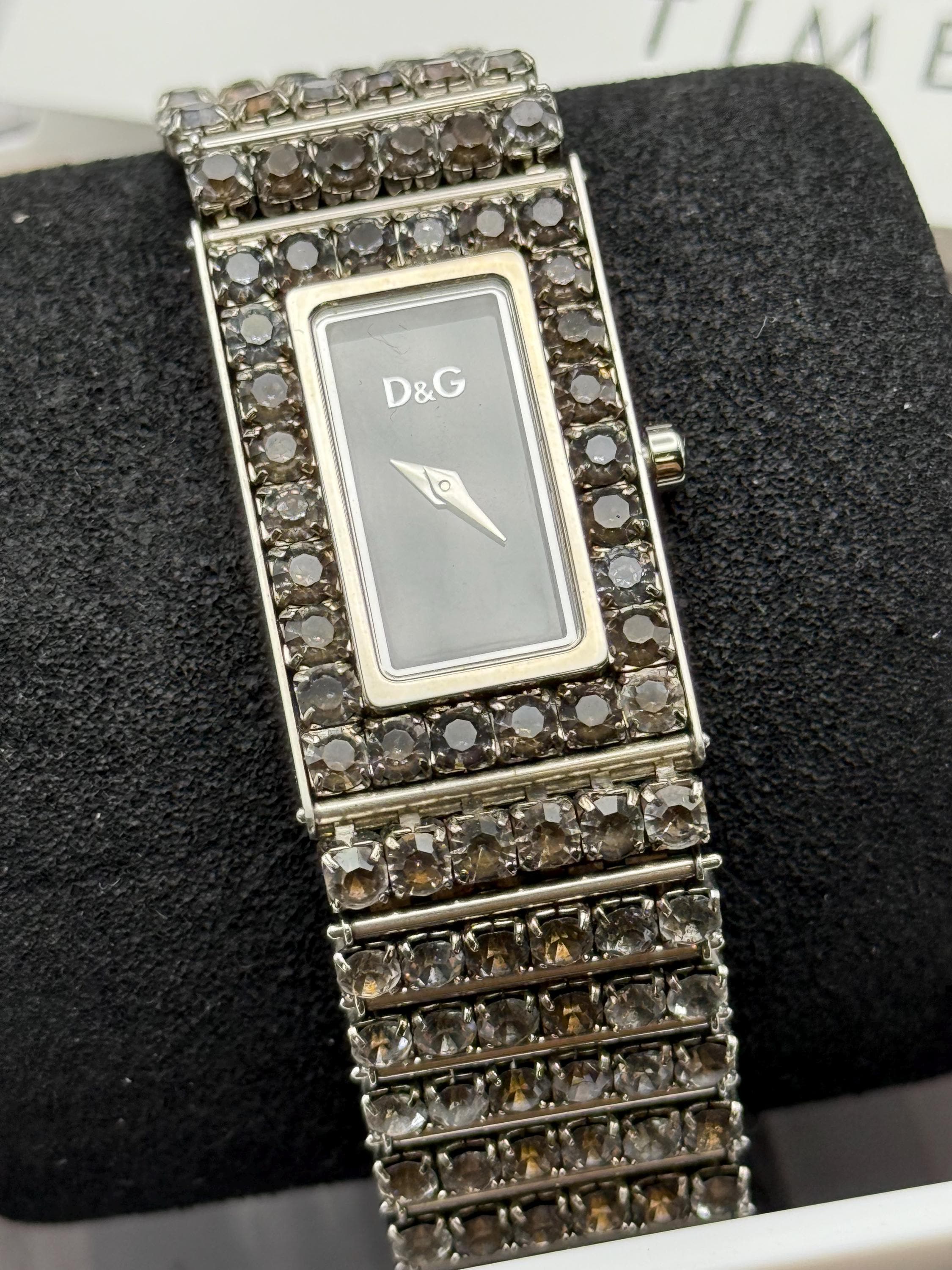 Vintage Dolce & Gabbana Crystal Bracelet Watch, Silver-tone - Etsy