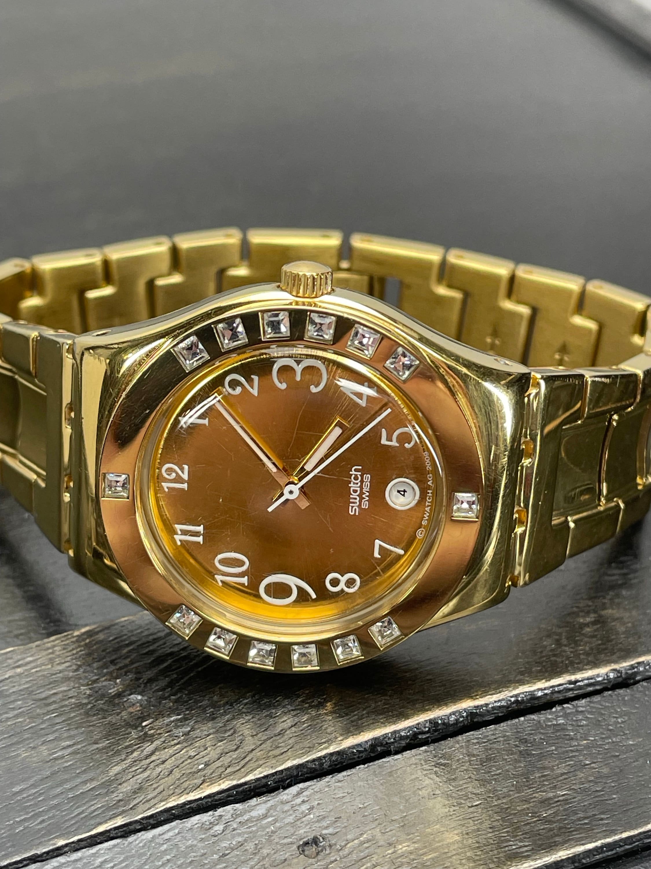 Gold Swatch Irony Swiss Made Vintage Swatch Irony Swiss Wrist