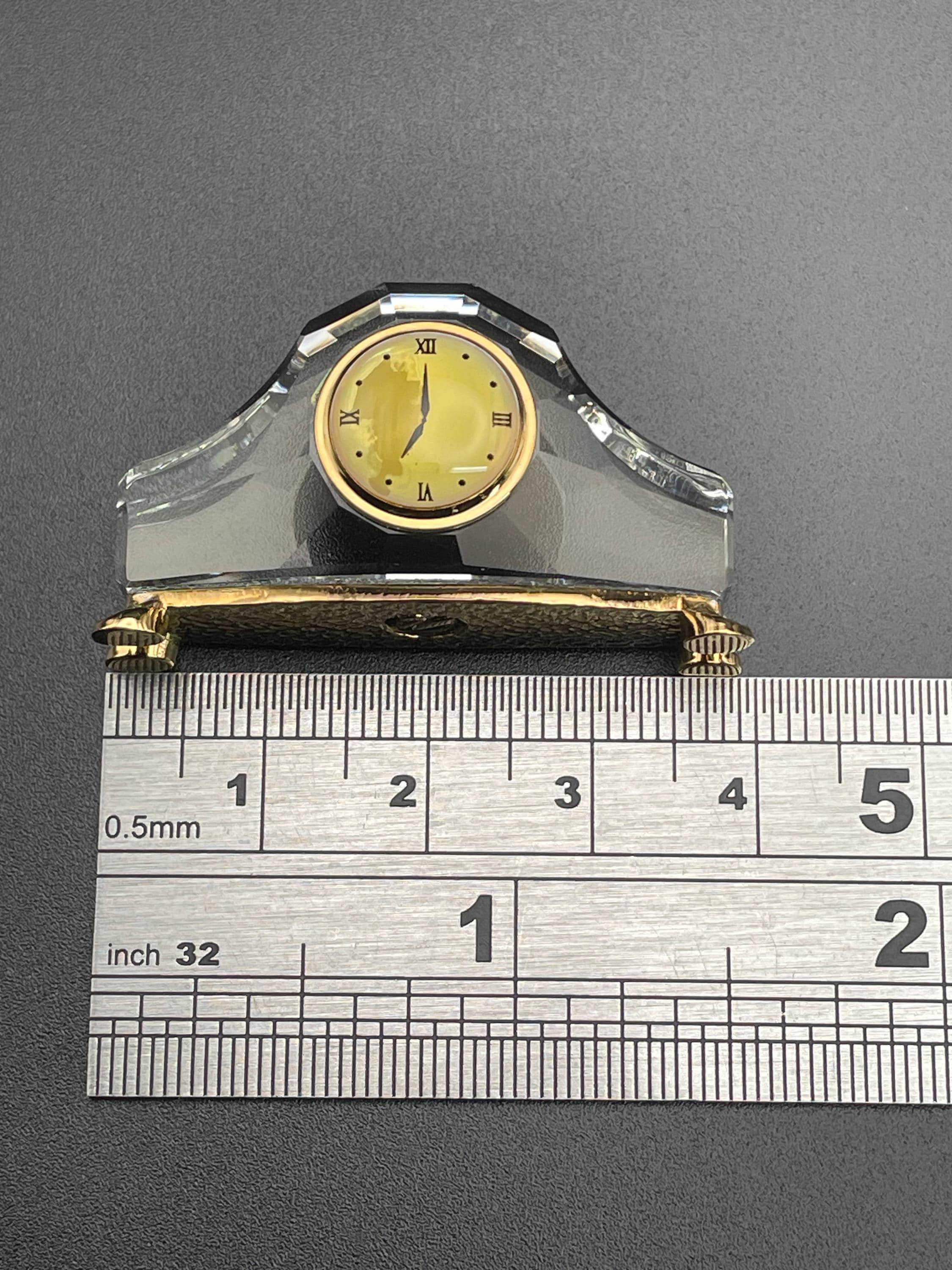 ヴィンテージ スワロフスキー クリスタル クロック フィギュア