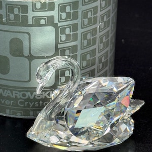 Vintage Swarovski Medium size Swan Figurine Austrian Swarovski Fine crystal Guarantee Certificate Boxed in original box Inspired