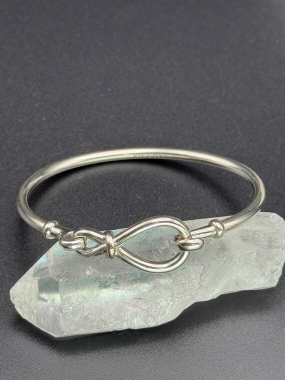 Sterling silver Pandora bangle Solid silver brace… - image 14