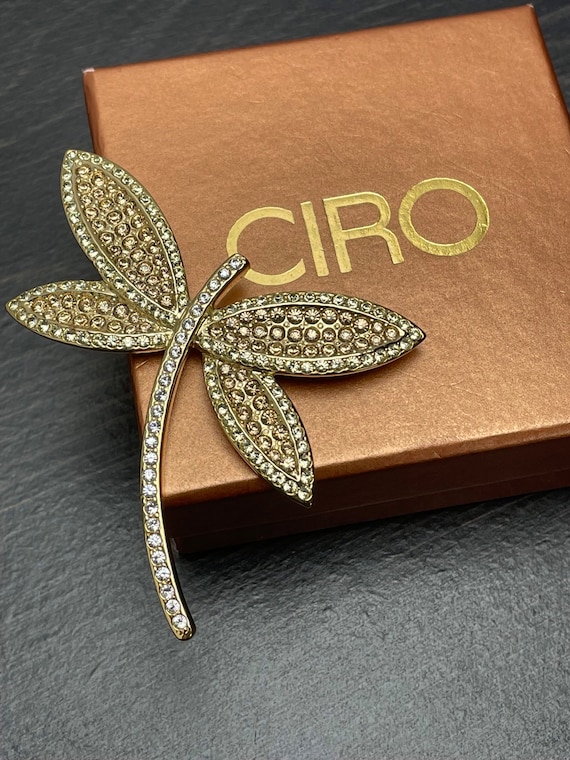 Vintage Ciro Abstract Dragonfly Brooch Signed Branded Ciro Rhinestones for Women Gift for Women Christmas Birthday Mother Valentines Etsy UK