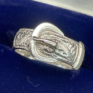 Amazon.com: 925 Sterling Silver Belt Buckle Ring, Women'S