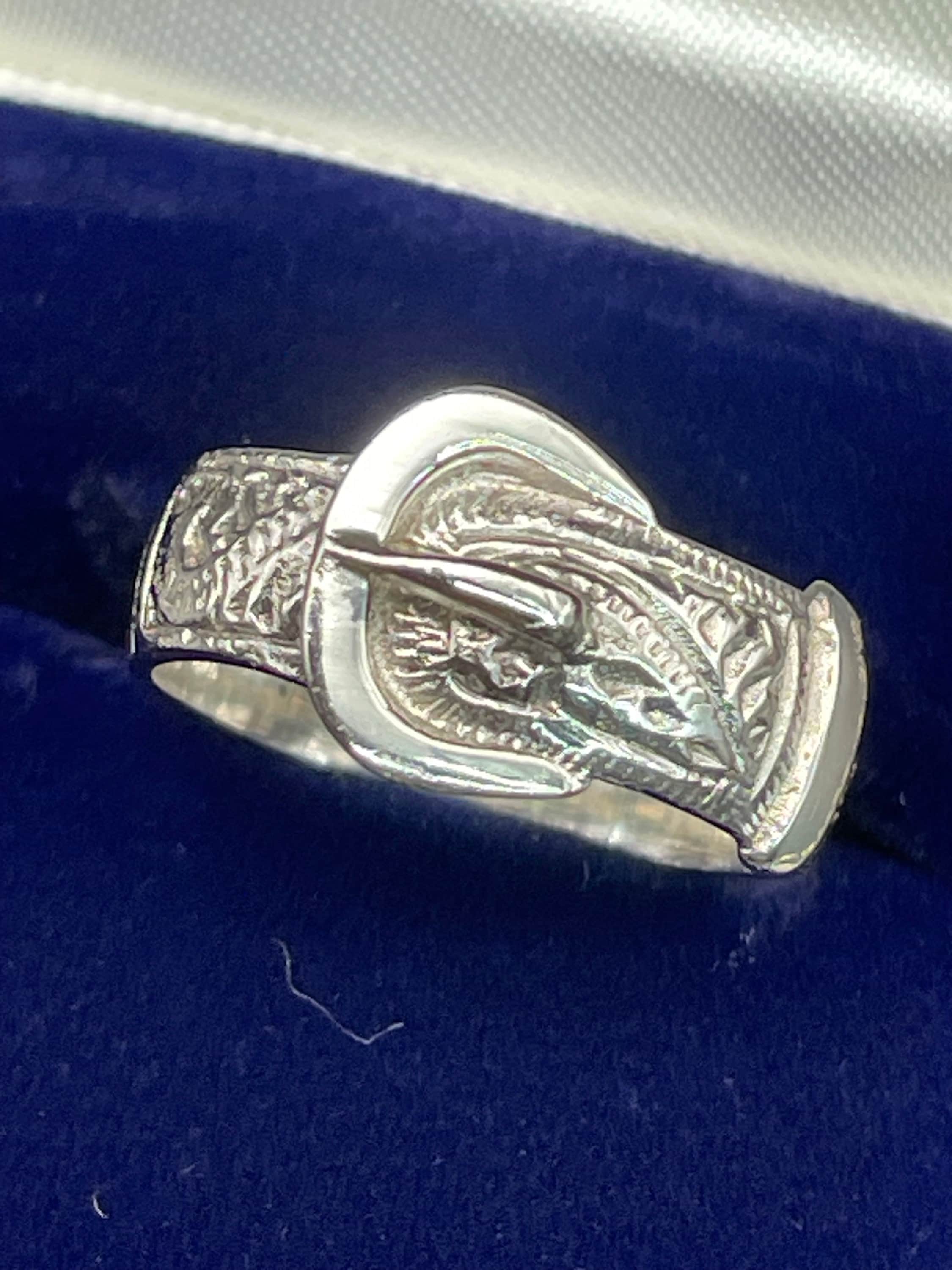Vintage Silver Buckle Ring - Etsy