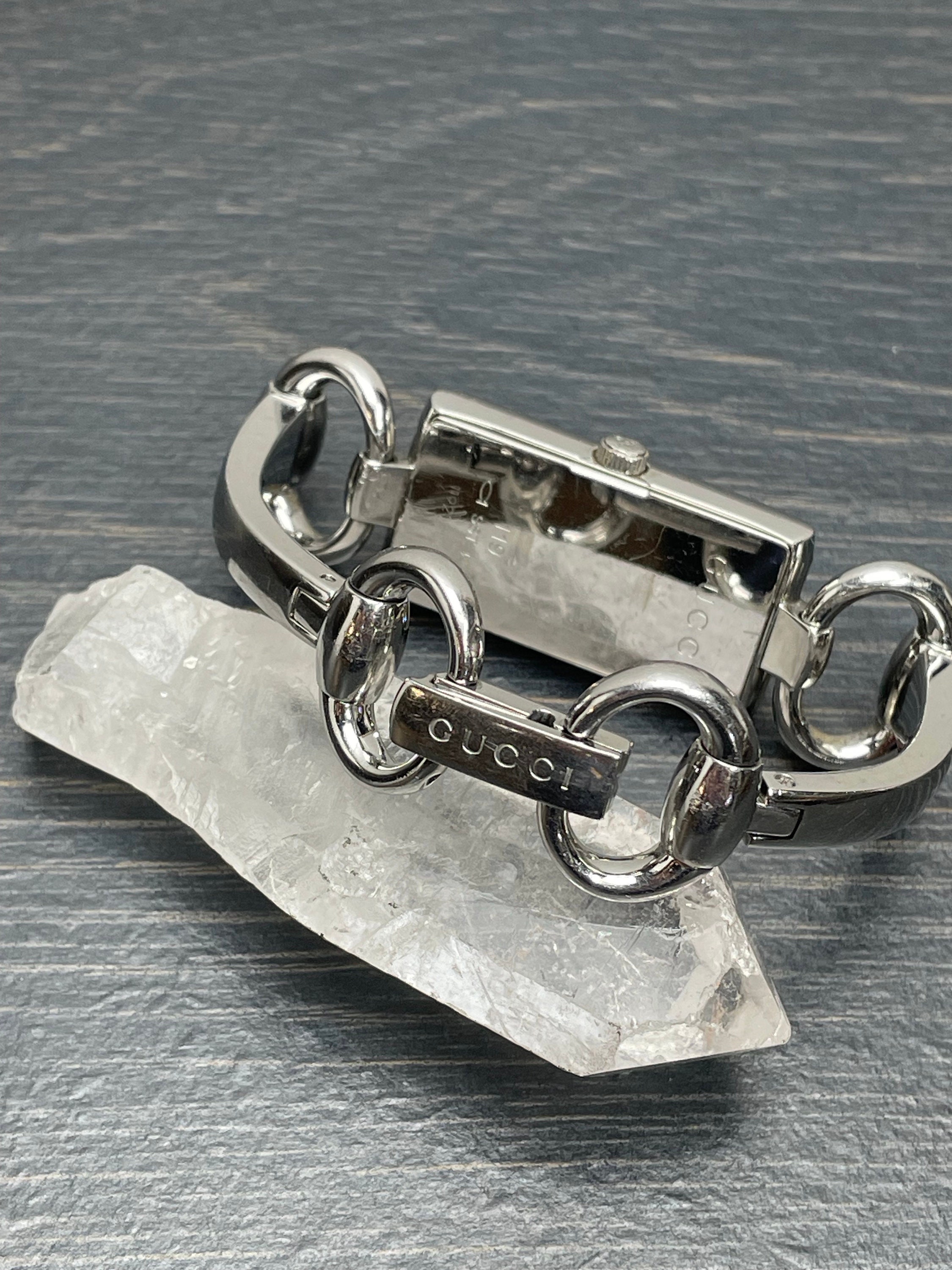 Vintage Gucci Tornabuoni Diamond Watch, Stainless Steel Bangle - Etsy