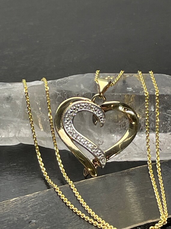 Aperto Diamante Aperto In Argento Sterling 925 - Ciondolo Con Diamante Simulato 3.50 Ct Baguette Collana Cuore - Foto 6