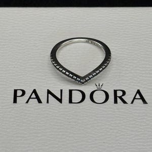 Pandora Wish Ring: Blue Cubic Zirconia, Sterling Silver - Size US 6