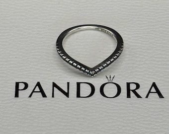 Pandora Wishborn Sterling Silber Ring Blau Zirkonia (Größe M)