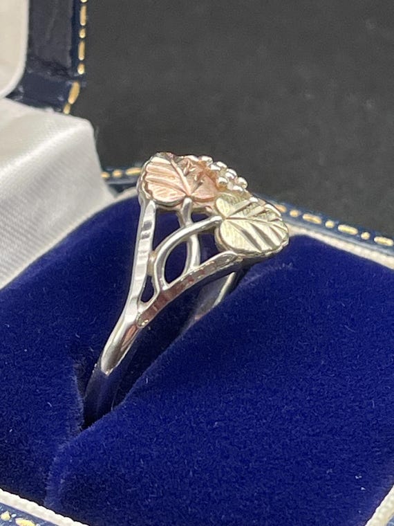 Vintage Black Hills American 12ct Solid gold leaf… - image 2