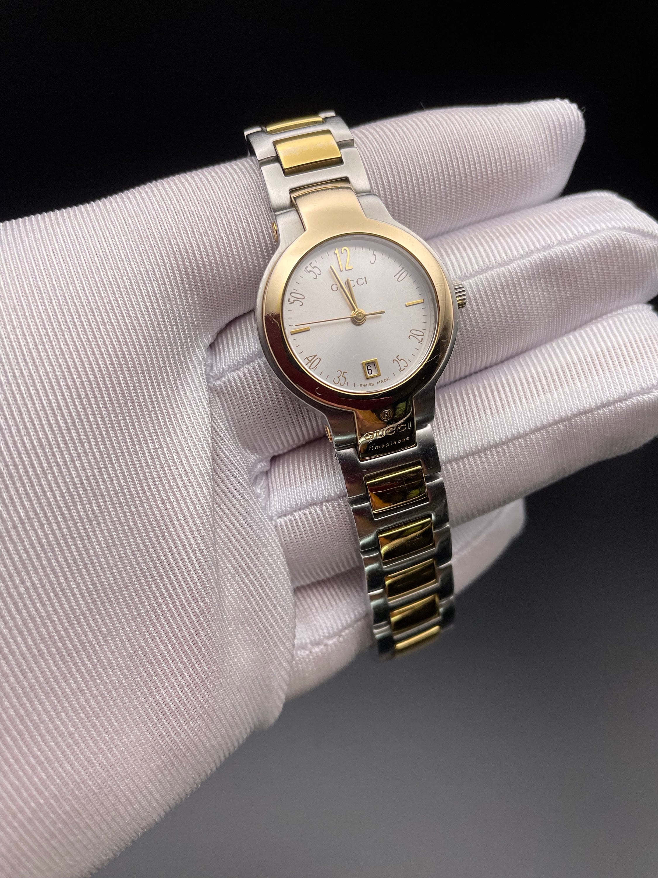 Vintage Gucci Ladies Watch, Gold Plated Stainless Steel 