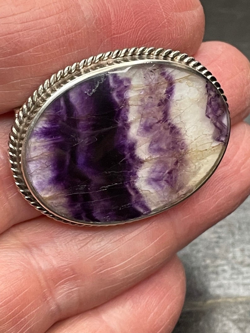 Vintage Blue John Brooch Silver Framed Gift for Women for Her Etsy