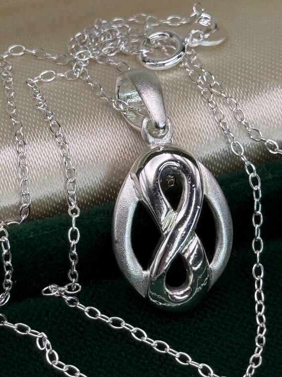 Vintage pendant Infinity Solid Silver Mackintosh … - image 4