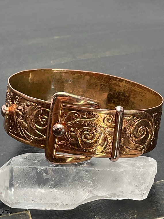 Antique Exquisite Rare! bracelet  Rose gold tone … - image 1