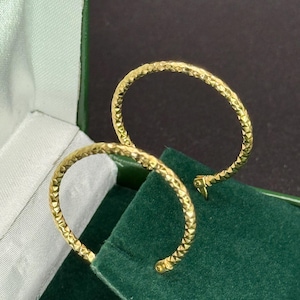 Vintage 9ct Gold Hoops earrings Yellow gold Hallmark For women Perfect condition Gift for her Birthday