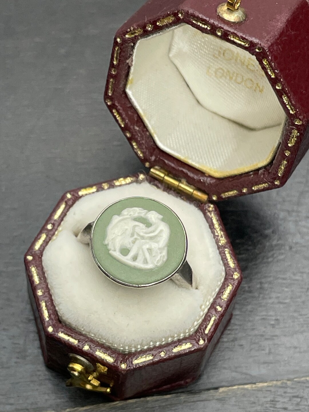 Vintage Wedgwood Ring for Women Jasperware Greek Mythology Gift for Her