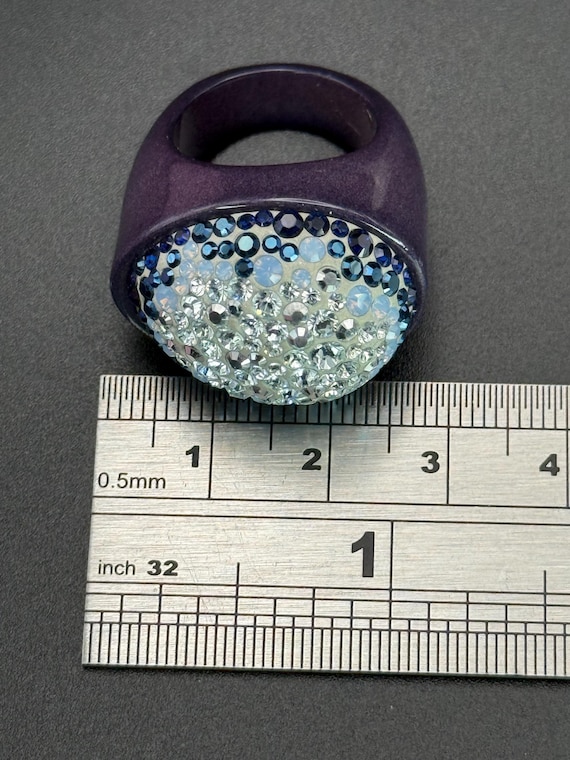 Vintage Swarovski rings Stackable Statement Spark… - image 7