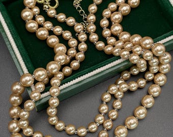 Vintage Pearl Choker Necklace, Ornate Multi-Strand Bridal Jewellery