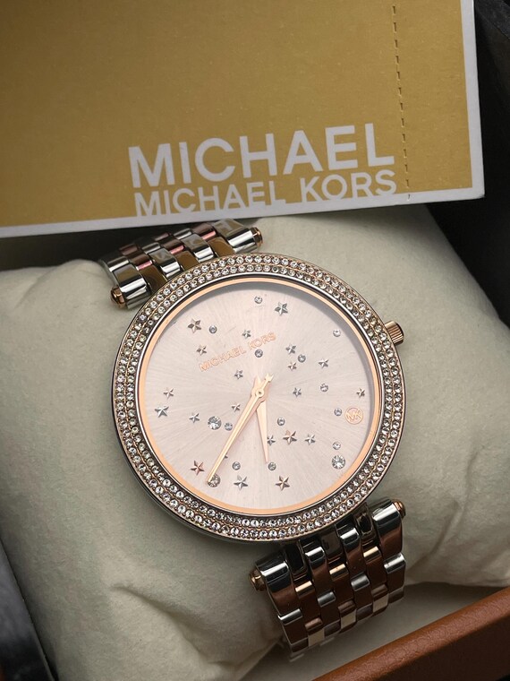 Vintage Michael Kors Wrist Watch for Women Rose Gold Plated Paste Stainless Gift for Birthday Gift for Mother Wedding Christmas Etsy Canada