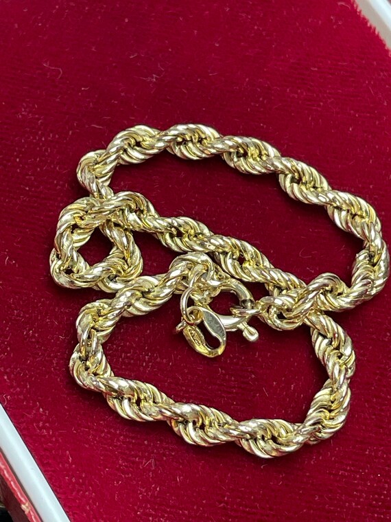 Vintage 9ct Gold bracelet For Ladies Women Wheat … - image 7