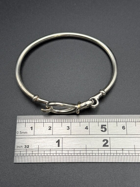 Sterling silver Pandora bangle Solid silver brace… - image 15