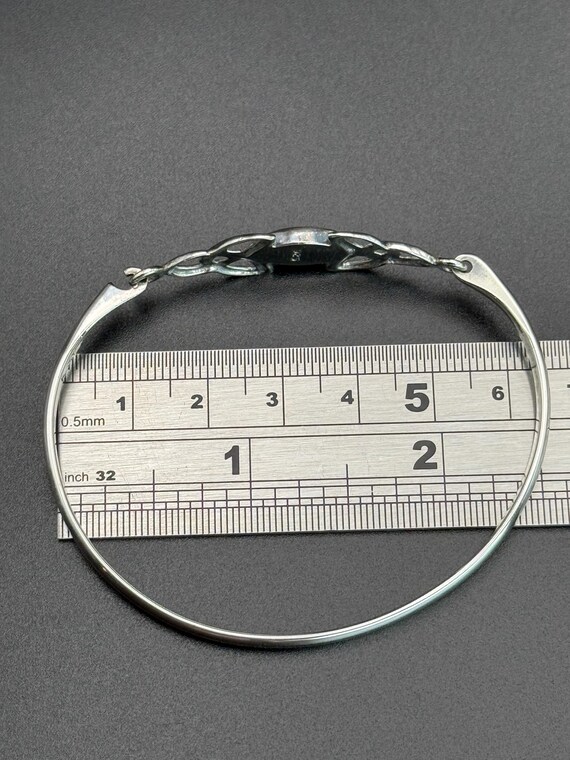 Vintage Celtic knots Sterling Silver Bangle Brace… - image 7