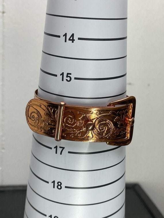 Antique Exquisite Rare! bracelet  Rose gold tone … - image 10