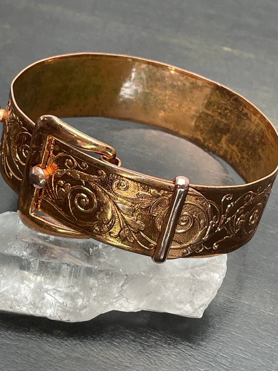 Antique Exquisite Rare! bracelet  Rose gold tone … - image 5