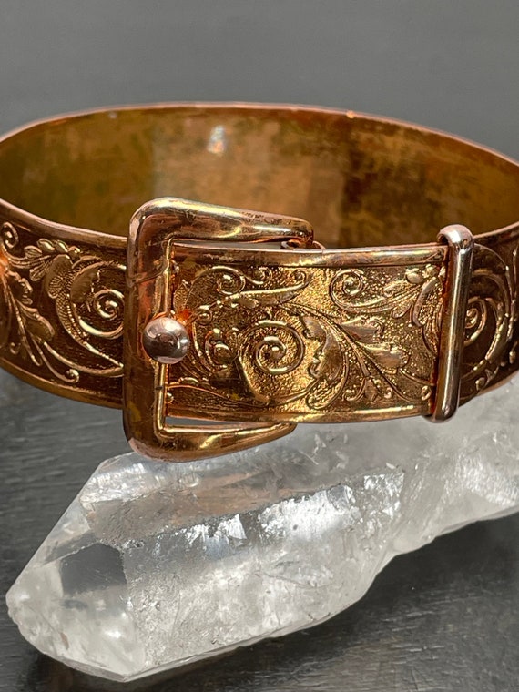 Antique Exquisite Rare! bracelet  Rose gold tone … - image 3