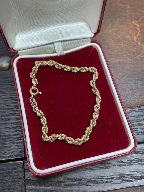 Vintage 9ct Gold bracelet For Ladies Women Wheat … - image 1